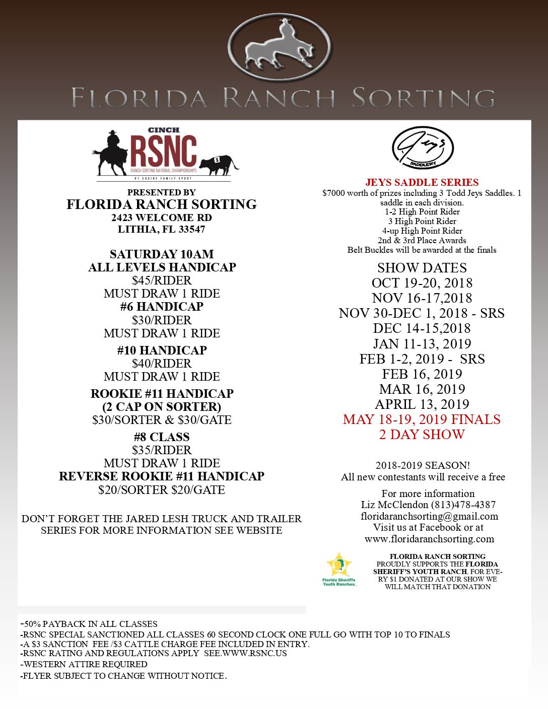 Cinch RSNC Florida Ranch Sorting 2019 Lithia, Florida Rodeo